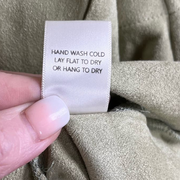 Joh Faux Suede Tunic/Shawl, Top Ties in Back, Ties at Sleeves, Seafoam Green - Picture 6 of 6